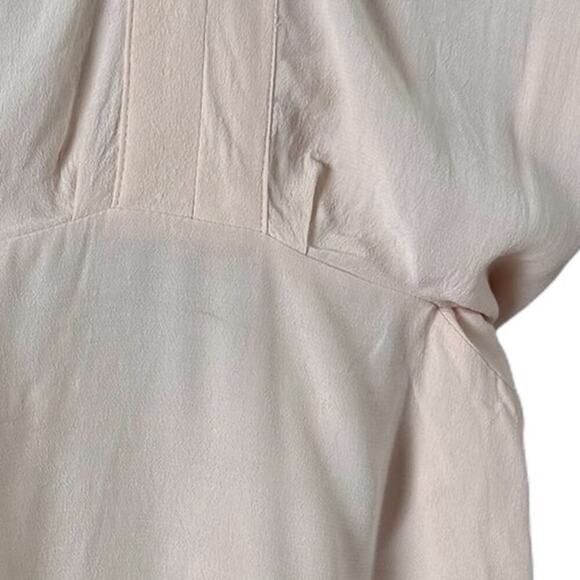 NEW Andrew Marc New York Pink Tie-Waist V-Neck‎ Blouse Long Wide Sleeves, Large - Picture 10 of 11